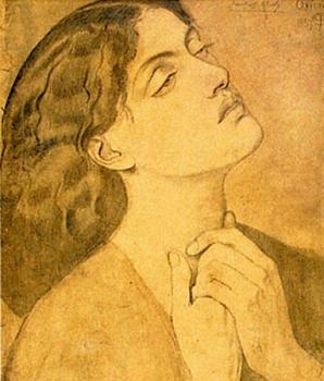 但丁 加百利 羅塞蒂 Study of Guinevere for,Sir Lancelot in the Queen's Chamber 但丁 加百利 羅塞蒂 Study of Guinevere for,Sir Lancelot in the Queen's Chamber